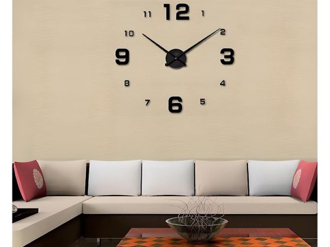 Zegar ścienny 3d naklejany na ścianę xxl duży 130 cm przyklejany cichy Zegar ścienny 3d naklejany na ścianę xxl duży 130 cm przyklejany cichy