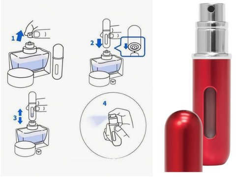 Atomizer podróżny z rozpylaczem do perfum flakon 5ml dozownik na perfumy Atomizer podróżny z rozpylaczem do perfum flakon 5ml dozownik na perfumy