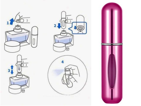 Atomizer podróżny z rozpylaczem do perfum flakon 5ml dozownik na perfumy Atomizer podróżny z rozpylaczem do perfum flakon 5ml dozownik na perfumy