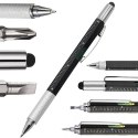Długopis wielofunkcyjny śrubokręt multitool 6w1 miarka poziomica klips