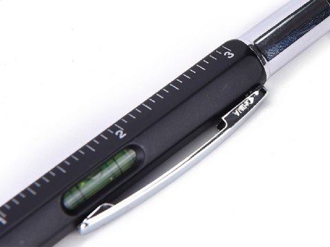 Długopis wielofunkcyjny śrubokręt multitool 6w1 miarka poziomica klips Długopis wielofunkcyjny śrubokręt multitool 6w1 miarka poziomica klips