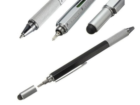 Długopis wielofunkcyjny śrubokręt multitool 6w1 miarka poziomica klips Długopis wielofunkcyjny śrubokręt multitool 6w1 miarka poziomica klips