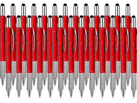 Długopis wielofunkcyjny śrubokręt multitool 6w1 miarka poziomica klips Długopis wielofunkcyjny śrubokręt multitool 6w1 miarka poziomica klips