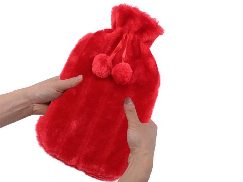Termofor pluszowy gumowy ogrzewacz termofor duży w pokrowcu miękki futerko Termofor pluszowy gumowy ogrzewacz termofor duży w pokrowcu miękki futerko