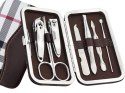 Zestaw do paznokci przybornik manicure pedicure etui cążki 7 elementów
