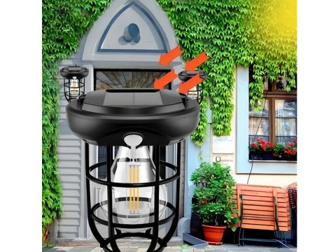 Lampa solarna z czujnikiem zmierzchu ruchu 3 tryby 3 led 1800lm wodoodporna Lampa solarna z czujnikiem zmierzchu ruchu 3 tryby 3 led 1800lm wodoodporna