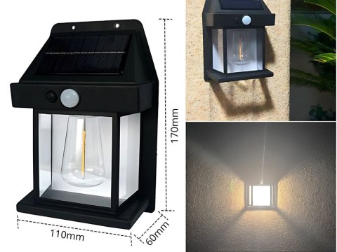 Lampa solarna z czujnikiem zmierzchu ruchu 3 tryby wodoodporna 600lm Lampa solarna z czujnikiem zmierzchu ruchu 3 tryby wodoodporna 600lm