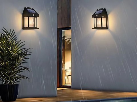 Lampa solarna z czujnikiem zmierzchu ruchu 3 tryby wodoodporna 600lm Lampa solarna z czujnikiem zmierzchu ruchu 3 tryby wodoodporna 600lm