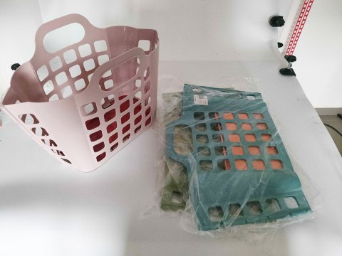 Kosz koszyk na zakupy drobiazgi plastikowy składany pojemny na pranie duży Kosz koszyk na zakupy drobiazgi plastikowy składany pojemny na pranie duży