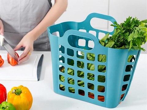 Kosz koszyk na zakupy drobiazgi plastikowy składany pojemny na pranie duży Kosz koszyk na zakupy drobiazgi plastikowy składany pojemny na pranie duży