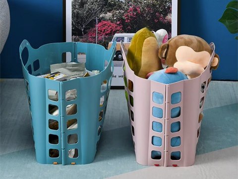Kosz koszyk na zakupy drobiazgi plastikowy składany pojemny na pranie duży Kosz koszyk na zakupy drobiazgi plastikowy składany pojemny na pranie duży
