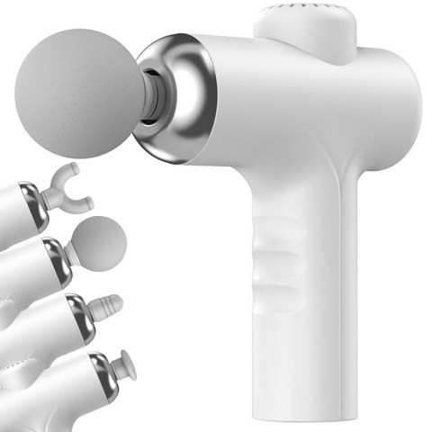 Pistolet do masażu pleców ciała nóg masażer mocny massage gun 4 końcówki Pistolet do masażu pleców ciała nóg masażer mocny massage gun 4 końcówki