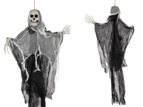 Dekoracja halloween wisząca ozdoba duch szkielet śmierć zjawa czaszka 80 cm Dekoracja halloween wisząca ozdoba duch szkielet śmierć zjawa czaszka 80 cm