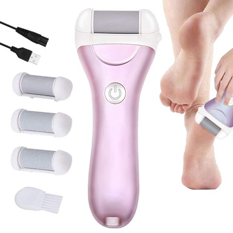 Elektryczny pilnik do stóp pięt tarka pumeks frezarka zestaw 3 rolki lcd Elektryczny pilnik do stóp pięt tarka pumeks frezarka zestaw 3 rolki lcd
