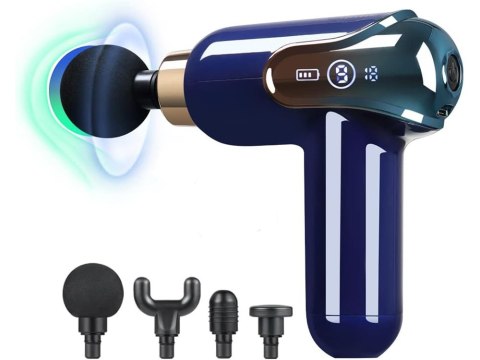 Mini pistolet do masażu mocny masażer massage gun przenośny + 4 końcówki Mini pistolet do masażu mocny masażer massage gun przenośny + 4 końcówki