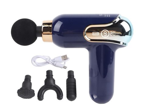 Mini pistolet do masażu mocny masażer massage gun przenośny + 4 końcówki Mini pistolet do masażu mocny masażer massage gun przenośny + 4 końcówki
