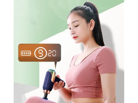 Mini pistolet do masażu mocny masażer massage gun przenośny + 4 końcówki Mini pistolet do masażu mocny masażer massage gun przenośny + 4 końcówki