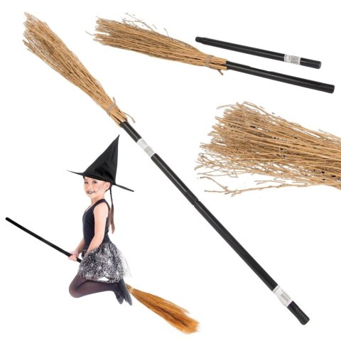 Miotła czarownicy wiedźmy baba jagi czarna 90cm na halloween andrzejki xxl Miotła czarownicy wiedźmy baba jagi czarna 90cm na halloween andrzejki xxl