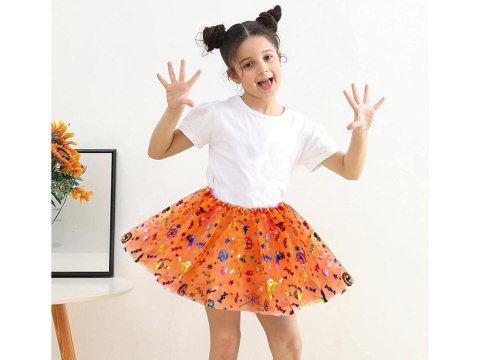 Strój przebranie na halloween spódnica tutu dynia opaska kokarda świecąca Strój przebranie na halloween spódnica tutu dynia opaska kokarda świecąca