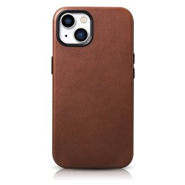 SKÓRZANE ETUI IPHONE 14 PLUS MAGNETYCZNE Z MAGSAFE OIL WAX PREMIUM LEATHER CASE BRĄZ