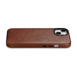 SKÓRZANE ETUI IPHONE 14 PLUS MAGNETYCZNE Z MAGSAFE OIL WAX PREMIUM LEATHER CASE BRĄZ