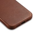 SKÓRZANE ETUI IPHONE 14 PLUS MAGNETYCZNE Z MAGSAFE OIL WAX PREMIUM LEATHER CASE BRĄZ