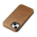 SKÓRZANE ETUI IPHONE 14 PLUS MAGNETYCZNE Z MAGSAFE OIL WAX PREMIUM LEATHER CASE JASNY BRĄZ