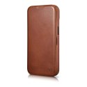 SKÓRZANE ETUI IPHONE 14 PLUS Z KLAPKĄ MAGNETYCZNE MAGSAFE CE OIL WAX PREMIUM LEATHER BRĄZOWY