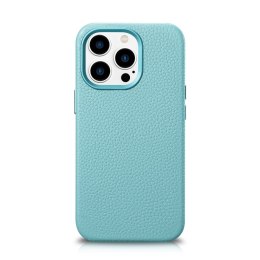 SKÓRZANE ETUI IPHONE 14 PRO MAX MAGNETYCZNE Z MAGSAFE LITCHI PREMIUM LEATHER CASE ZIELONY