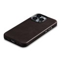 SKÓRZANE ETUI IPHONE 14 PRO MAX MAGNETYCZNE Z MAGSAFE OIL WAX PREMIUM LEATHER CASE BRĄZ