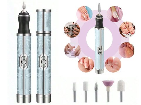 Frezarka do paznokci manicure pedicure frezy zestaw frezów usb akumulator Frezarka do paznokci manicure pedicure frezy zestaw frezów usb akumulator