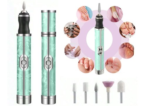 Frezarka do paznokci manicure pedicure frezy zestaw frezów usb akumulator Frezarka do paznokci manicure pedicure frezy zestaw frezów usb akumulator