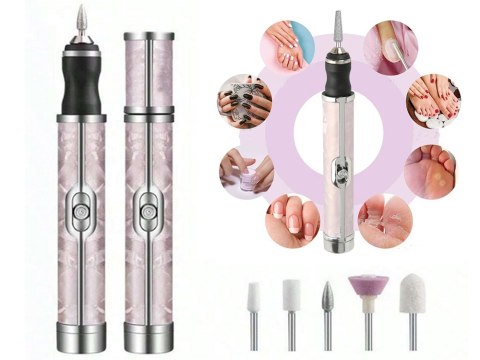 Frezarka do paznokci manicure pedicure frezy zestaw frezów usb akumulator Frezarka do paznokci manicure pedicure frezy zestaw frezów usb akumulator