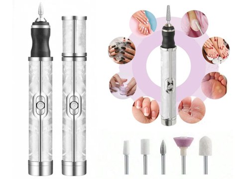 Frezarka do paznokci manicure pedicure frezy zestaw frezów usb akumulator Frezarka do paznokci manicure pedicure frezy zestaw frezów usb akumulator