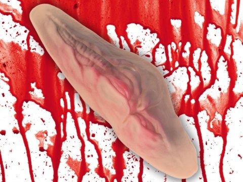 Sztuczna rana podcięte gardło z 10ml sztucznej krwi dodatek na halloween Sztuczna rana podcięte gardło z 10ml sztucznej krwi dodatek na halloween
