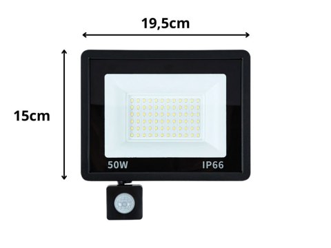 Halogen naświetlacz reflektor led 50w 6000k z czujnik ruchu zmierzchu ip66 Halogen naświetlacz reflektor led 50w 6000k z czujnik ruchu zmierzchu ip66