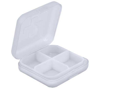 Pojemnik pudełko kasetka na leki suplementy tabletki podróżny 4 przegródki Pojemnik pudełko kasetka na leki suplementy tabletki podróżny 4 przegródki