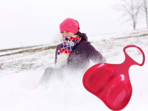 Sanki plastikowe jabłuszko ślizgacz do zjeżdżania ślizg na śnieg duże Sanki plastikowe jabłuszko ślizgacz do zjeżdżania ślizg na śnieg duże