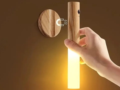 Lampka lampa led ciepła kinkiet z czujnikiem ruchu naścienny na magnes Lampka lampa led ciepła kinkiet z czujnikiem ruchu naścienny na magnes
