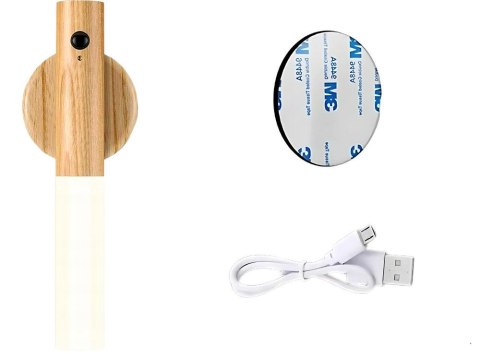 Lampka lampa led ciepła kinkiet z czujnikiem ruchu naścienny na magnes Lampka lampa led ciepła kinkiet z czujnikiem ruchu naścienny na magnes