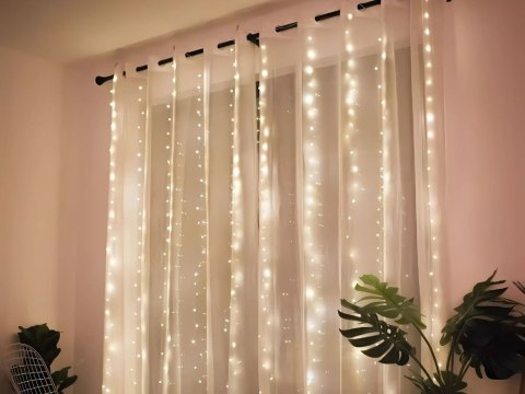 Lampki girlanda kurtyna świetlna świąteczna 300 led wewnętrzna ciepła usb Lampki girlanda kurtyna świetlna świąteczna 300 led wewnętrzna ciepła usb