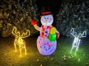 Świecący renifer 216 led świąteczna ozdoba z ruchomą głową duży ogrodowy