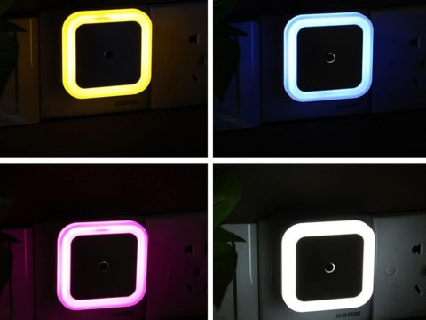 Lampka nocna do kontaktu czujnik zmierzchu wtykowe led oświetlenie nocne Lampka nocna do kontaktu czujnik zmierzchu wtykowe led oświetlenie nocne