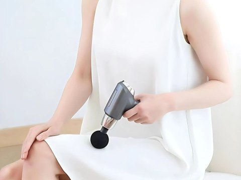 Pistolet do masażu masażer do pleców ciała mocny 4 końcówki massage gun Pistolet do masażu masażer do pleców ciała mocny 4 końcówki massage gun