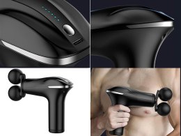Pistolet do masażu pleców ciała nóg masażer mocny massage gun 4 końcówki