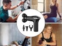 Pistolet do masażu pleców ciała nóg masażer mocny massage gun 4 końcówki