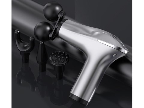 Pistolet do masażu pleców ciała nóg masażer mocny massage gun 4 końcówki Pistolet do masażu pleców ciała nóg masażer mocny massage gun 4 końcówki