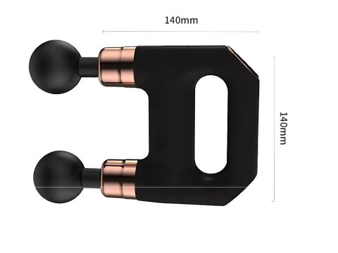 Pistolet do masażu podwójny masażer do pleców ciała mocny 8 końcówek Pistolet do masażu podwójny masażer do pleców ciała mocny 8 końcówek