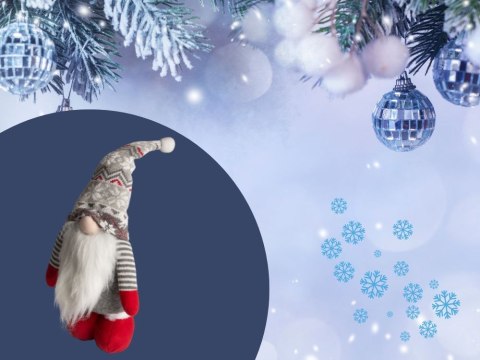 Skrzat krasnal gnom świąteczny teleskopowe reguowane nogi 50 - 70cm Skrzat krasnal gnom świąteczny teleskopowe reguowane nogi 50 - 70cm