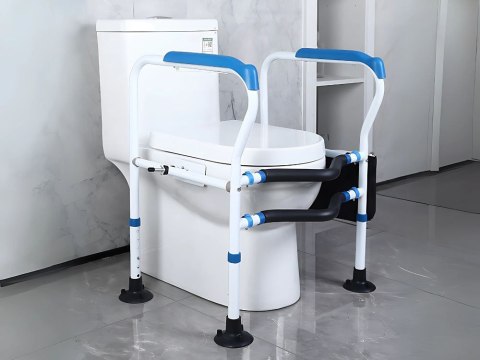Uchwyt toaletowy regulowany poręcz wc stabilna dla osób starszych seniorów Uchwyt toaletowy regulowany poręcz wc stabilna dla osób starszych seniorów